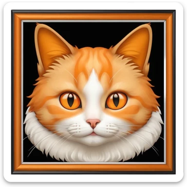 frame mona lisa artwork, cat face sticker