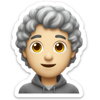 emoji de una persona mojada bajo una nube gris y lluviosa, mostrando una cara de enojado o frustrado. sticker