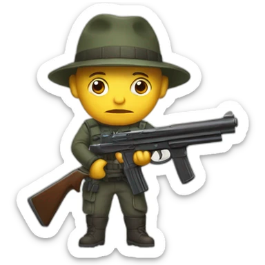 partot with gun sticker