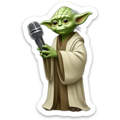 Yoda Master and microphone sticker