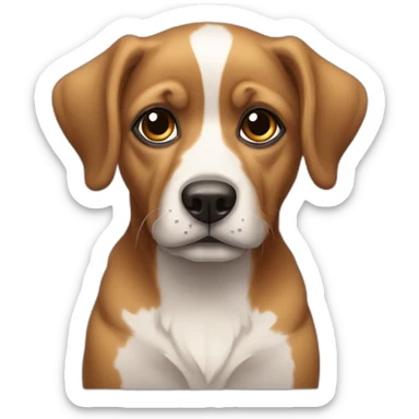 cachorro vira lata de óculos  sticker