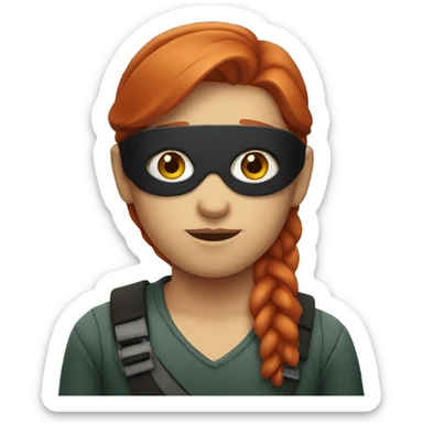 Redhead with eyepatch  sticker