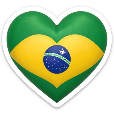 Brazil flag heart emoji sticker