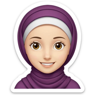 young modest jewish girl head covering tichel sticker