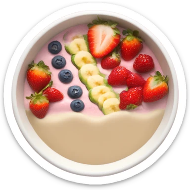 smoothie bowl with strawberries sticker