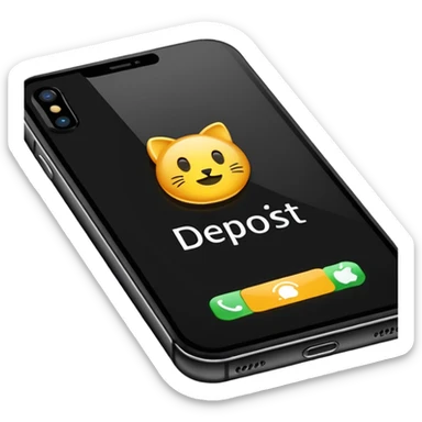 an iphone where a notification pops up that reads: "£50 deposit paid" sticker