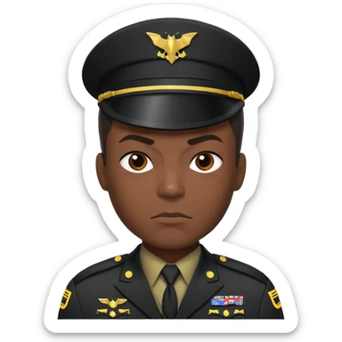 Black Batman in the US Army sticker