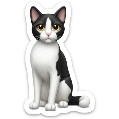Tuxedo Cat Breed Full Body sticker