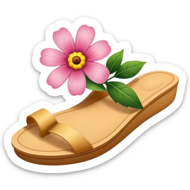 foot sole with flower, pedicure sticker