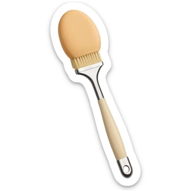 Beige fully silicon pastry brush for applying egg white sticker