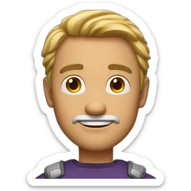 hero man mid age sticker