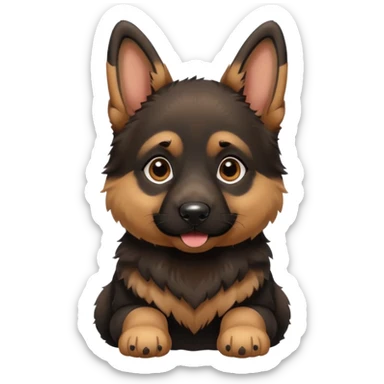 german shepard puppy sticker