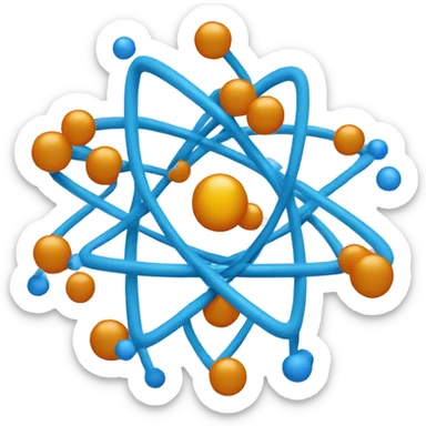 atomic particles sticker