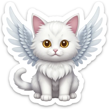 gato com asas sticker