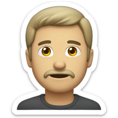 Homme qui pleure en pensant à la mort sticker