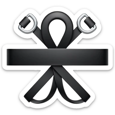 Ruban noir croisé avec 1 boucle comme celui de Crans Montana sticker