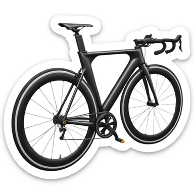 Draw a sleek racing bike with thin tires & aerodynamic frame sticker