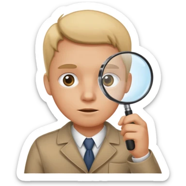 medica com uma lupa sticker