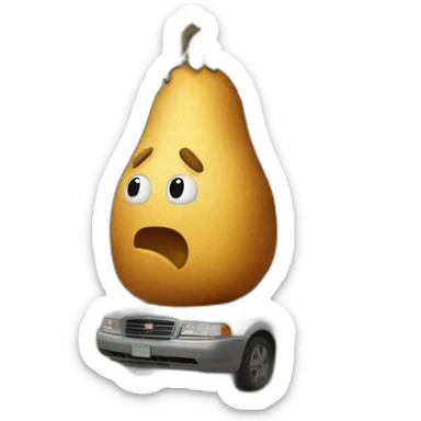 Una patata gigante che distrugge una città sticker