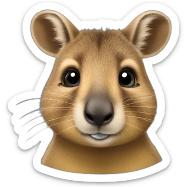 melancholy quokka wallaby sticker
