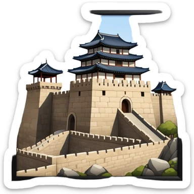 South Korea suwon Hwaseong Fortress Palace castle sticker