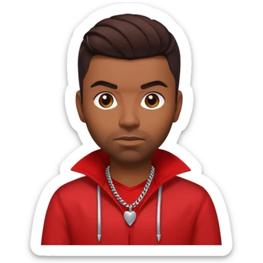 Ginuwine with dark brown hair, red outfit sticker