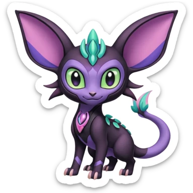 Meloetta-Espeon-Spyro-Toothless-Stitch-Pokémon-Fakémon-creature-hybrid sticker