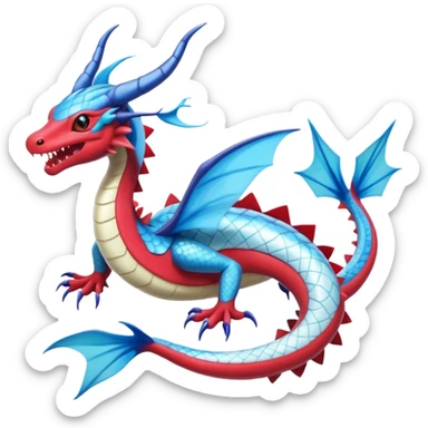 Salamence-Amaura-Gyarados-Dratini-Flygon-Dragonair-fusion-hybrid-creature  sticker