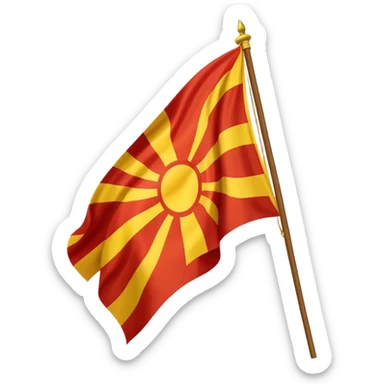 Greek macedonian flag sticker