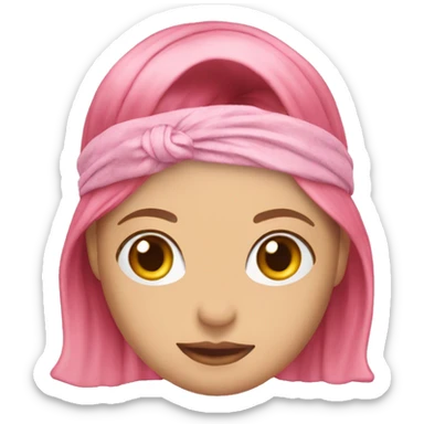 silk pink hairband accessory sticker