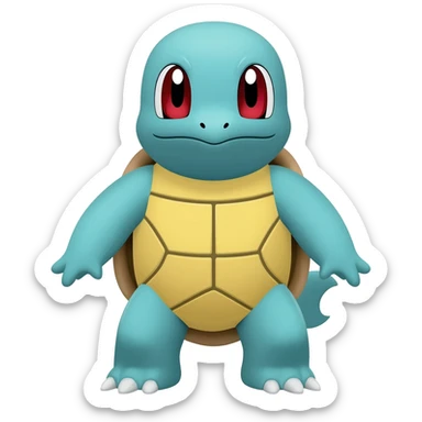 Photo-realistic Official Wartortle sprite artwork sticker