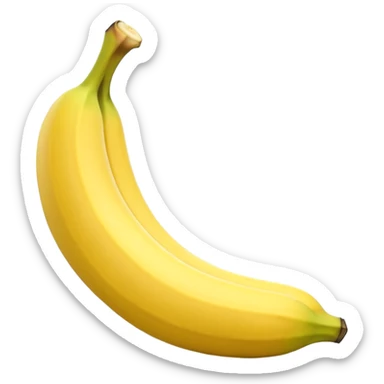 Banana peeled or cut in 3d sticker