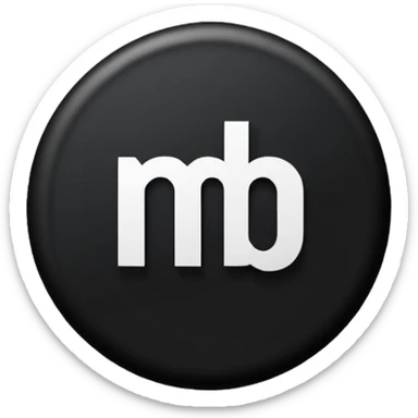 Black Circle with MB written on it sticker