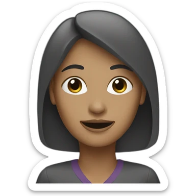 presentation white woman sticker