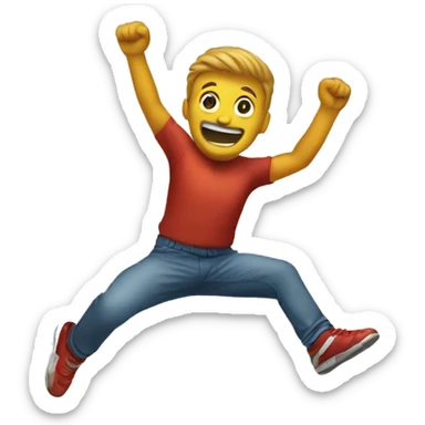Jump man symbol sticker