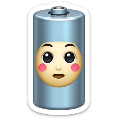 Battery with ani face sticker