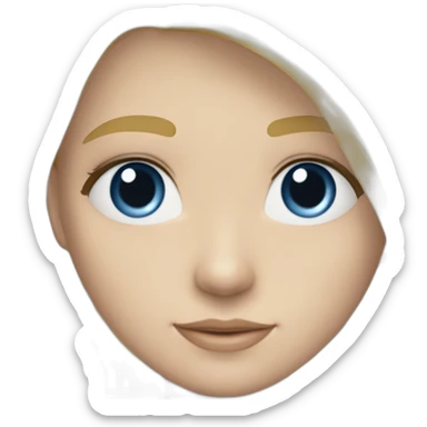 Garçon blanc cheveux blond lisse et yeux bleus avec fille blanche cheveux blond long lisse sticker