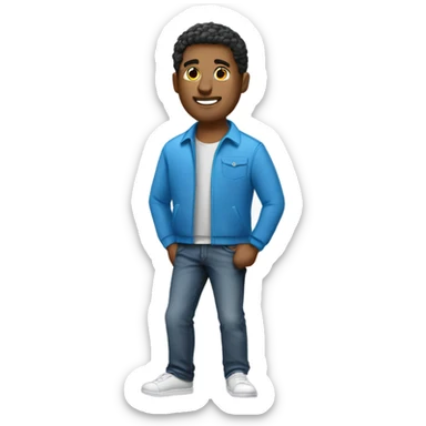 Laid back guy wearing a polo shirt and a sport jacket  sticker