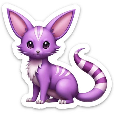 Shiny Furret-Espeon-Noibat-Hybrid (Full body) sticker