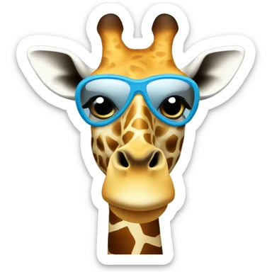 Giraffe Wearing a skimask  sticker