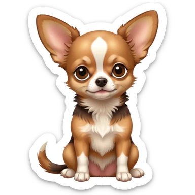 mini pincher chihuahua sitting all cute sticker