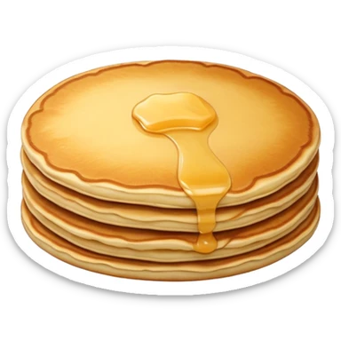 Pancake shaped hashbrown sticker