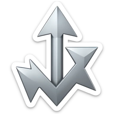 Direction Arrow towards up a single arrow  sticker