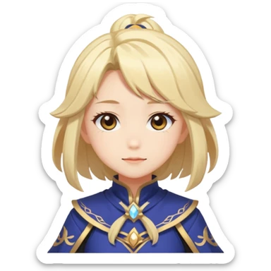 Cute Lumine from Genshin Impact in Hoyoverse Anime Style  sticker