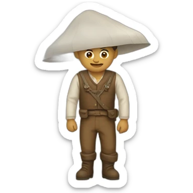 Homme en béquille  sticker