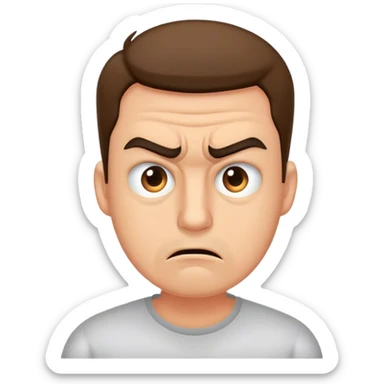 man looking stressed sticker