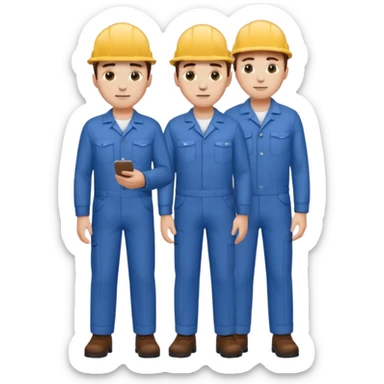 man helping another to get up sticker