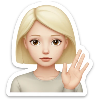 uhh pensive face with hand with fingers splayed on the left sticker