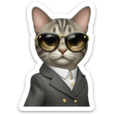 dior fashion cat sticker