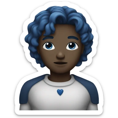 Dark blu  heart sticker